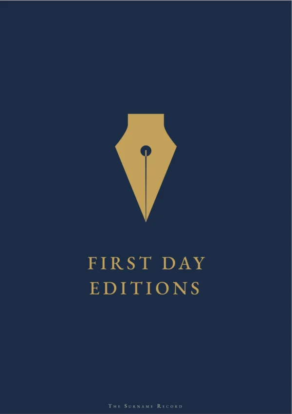 The Surname Record — the navy cover of the printed pack