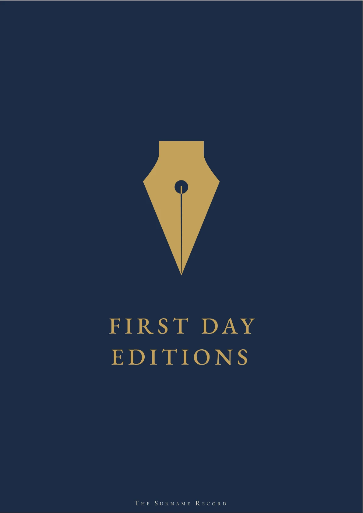 The navy cover of The Surname Record, a printed First Day Editions pack